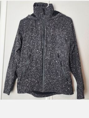 Lululemon Here to Move Jacket Black White Speckled Size 4